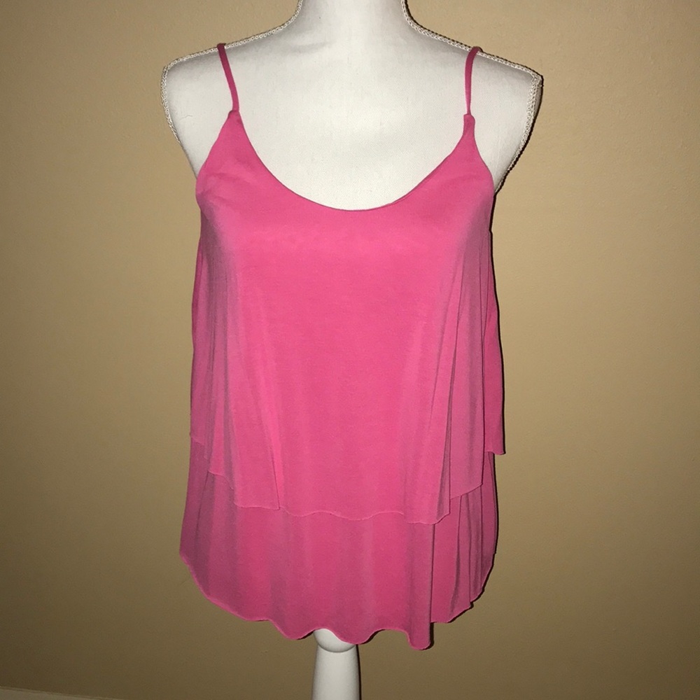 Tiered spaghetti strap blouse